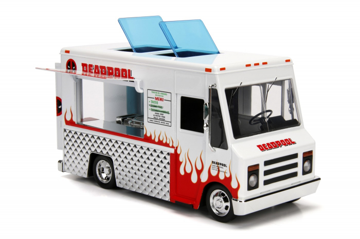 Jada Marvel Set Camion Mâncare & Figurină Deadpool 1:24 [6]