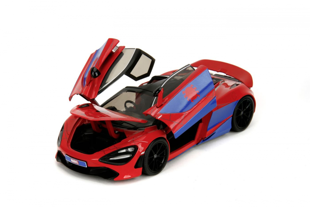 JADA MARVEL SET FIGURINA SPIDER MAN SI MASINUTA METALICA MCLAREN 720S SCARA 1 LA 24 [5]