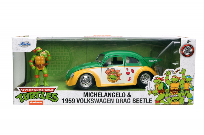 Jada Mașinuță Metalică Testoasele Ninja 1959 Volkswagen Drag Beetle 1:24 [2]