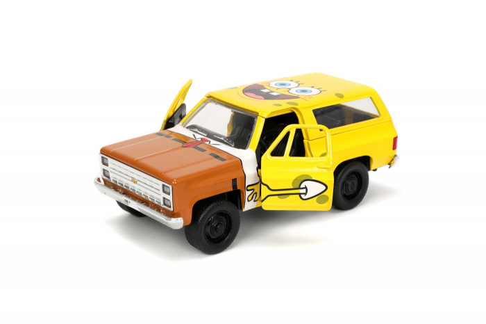 Jada Set Mașinuță Metalică Chevy K5 Blazer & Figurină Sponge Bob [9]