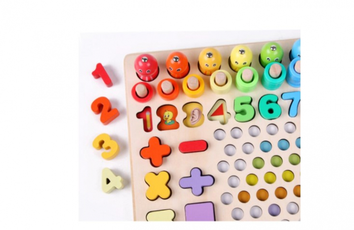 Joc educativ Bead Holder cu activitati si joc de pescuit [5]