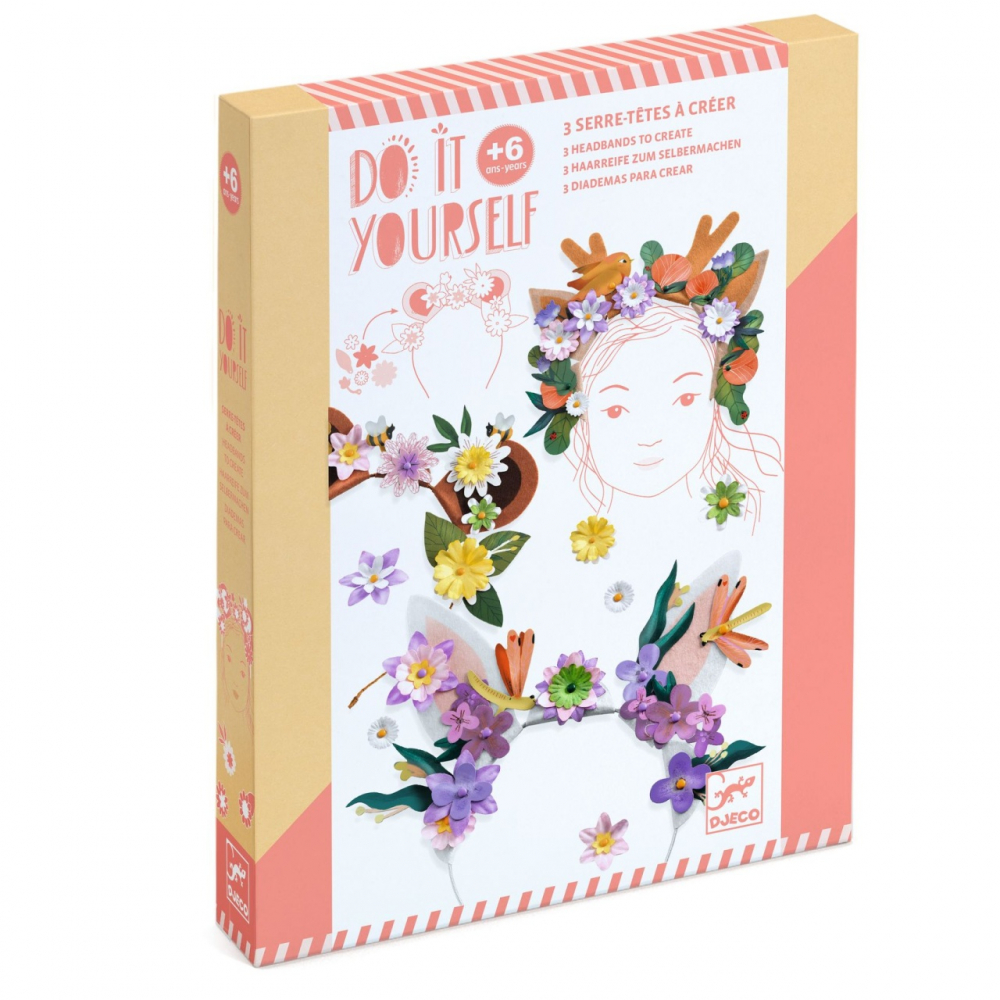 Joc creativ DIY Coronite cu flori, Djeco