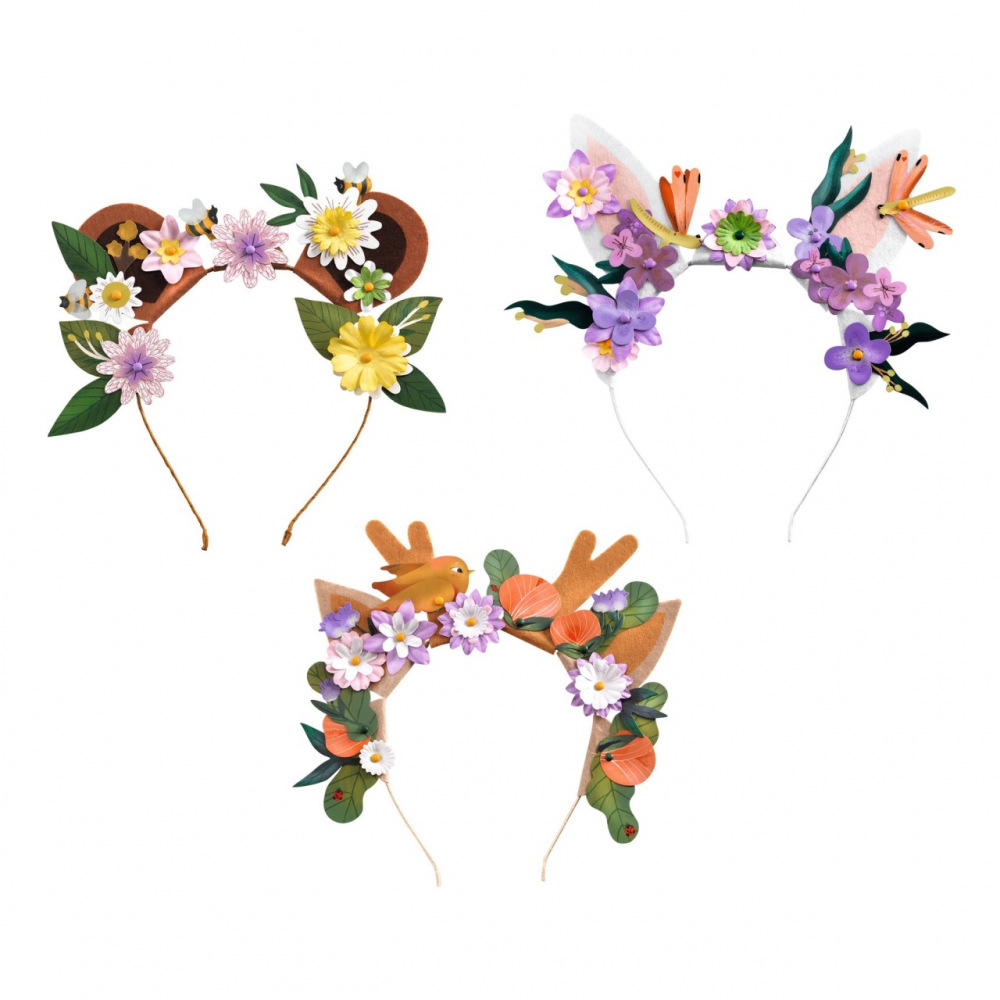 Joc creativ DIY Coronite cu flori, Djeco [3]
