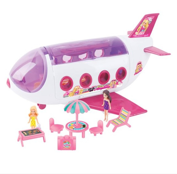 Joc cu avion pentru fete cu 2 mini papusi si 14 accesorii [2]