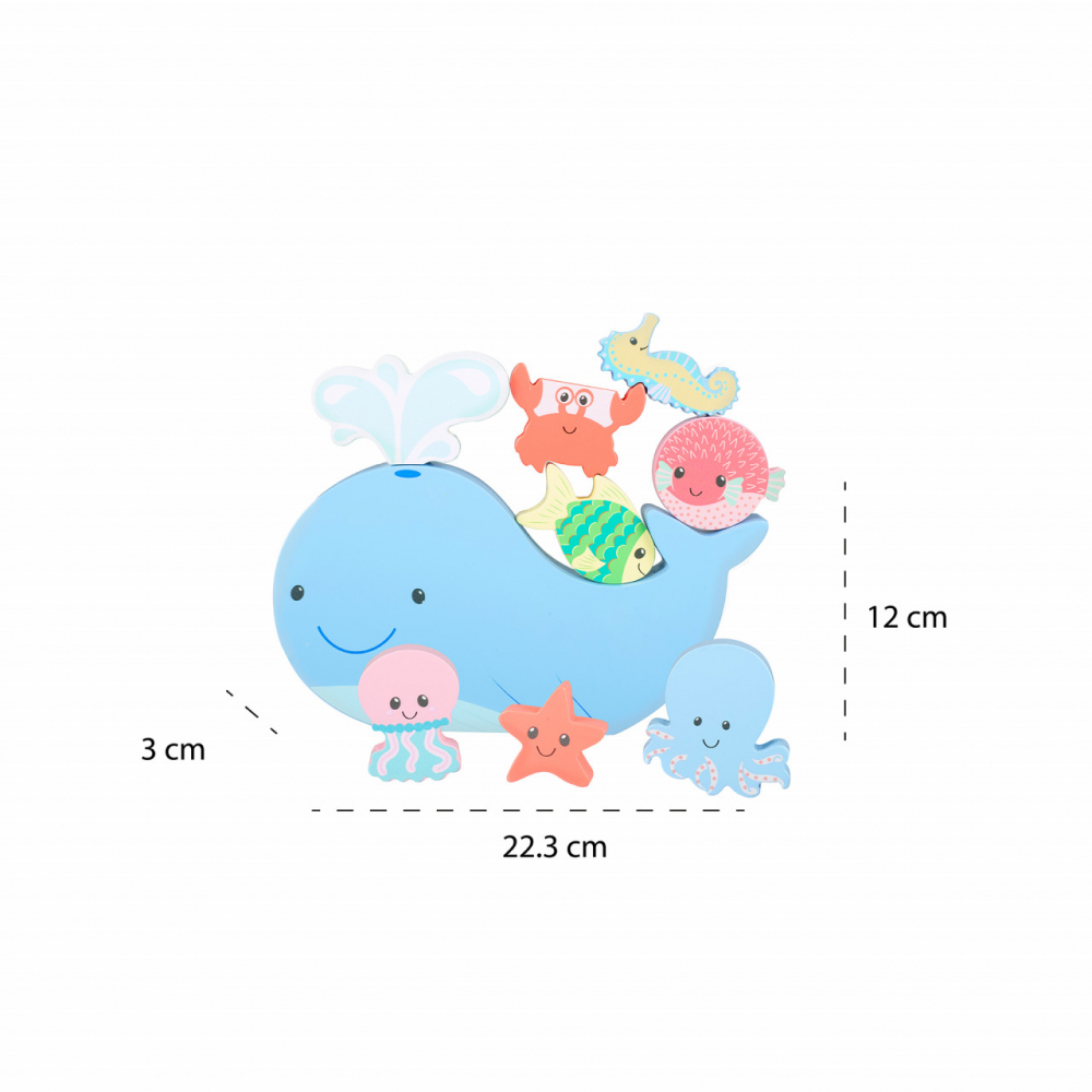 Joc de echilibru din lemn cu fauna marina, Orange Tree Toys [4]