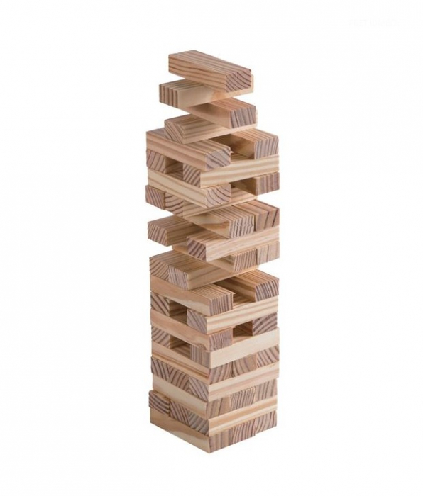 Oem - Joc de indemanare-turnul instabil,48 piese, lemn,