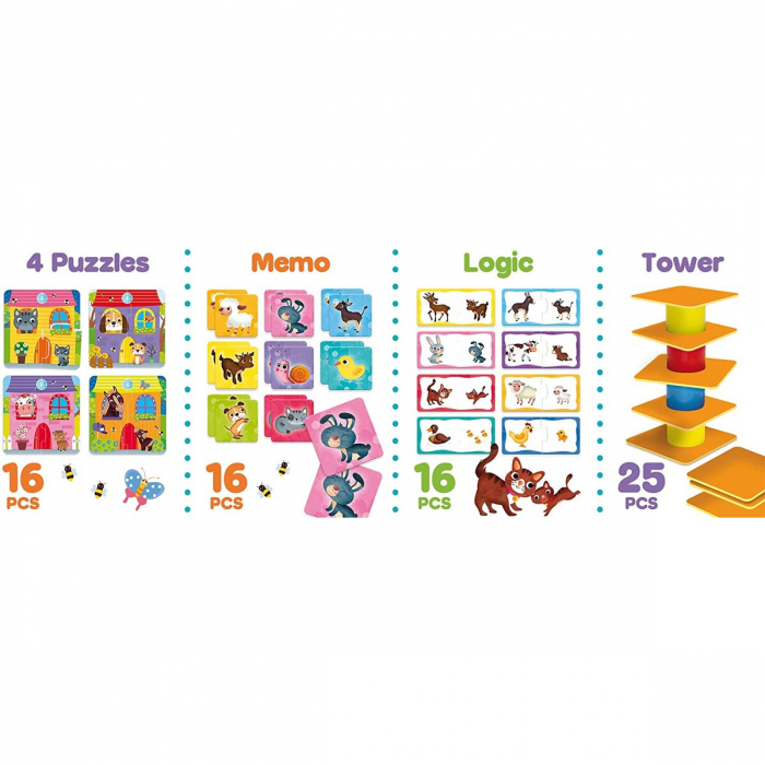 Joc de logica 4 in 1 - Animalute jucause [2]
