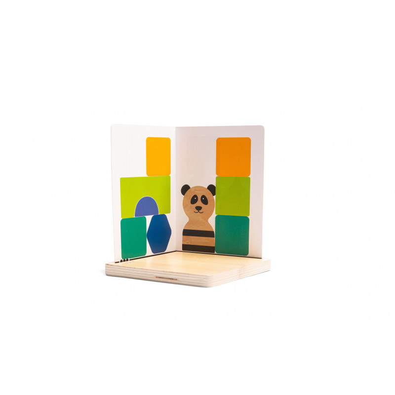 Joc de logica si atentie din lemn-Ursulet Panda puzzle,+4 ani [2]