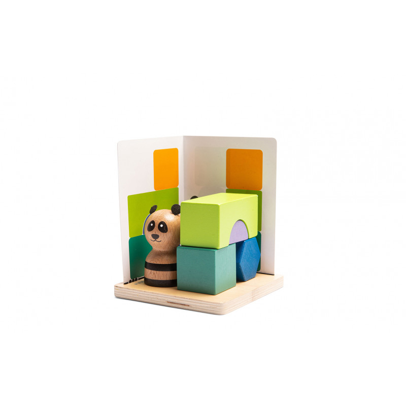 Joc de logica si atentie din lemn-Ursulet Panda puzzle,+4 ani [3]