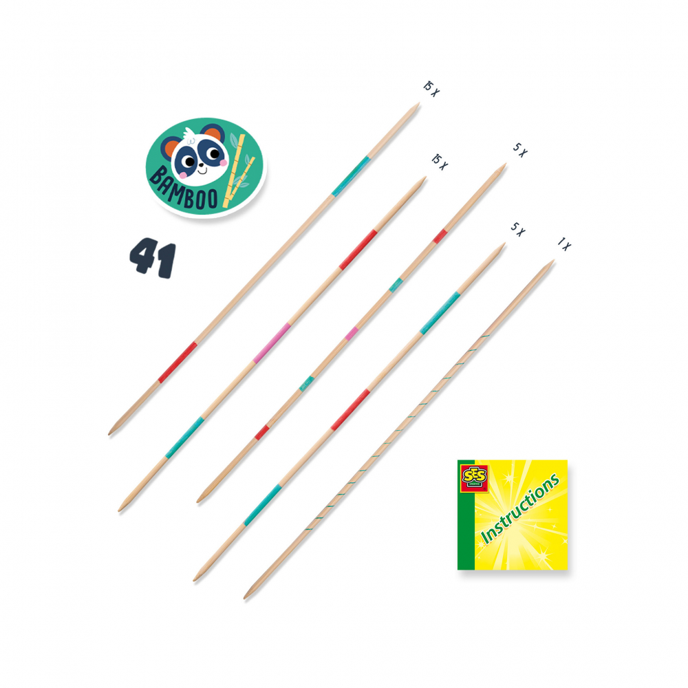 Joc de petrecere - Mikado XXL cu 41 bete din bambus, 50 cm [2]