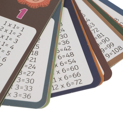 Joc din lemn Tabla inmultirii cu 4 pioni, 2 zaruri si carduri cu exercitii, 27x27 cm,+8 ani [5]