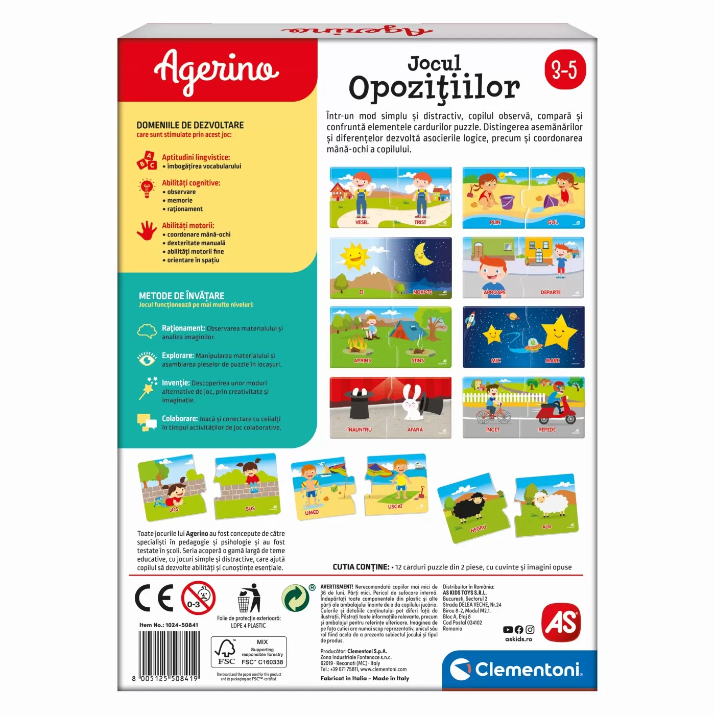Joc educativ cu carduri tip puzzle- Jocul opozitiilor [6]