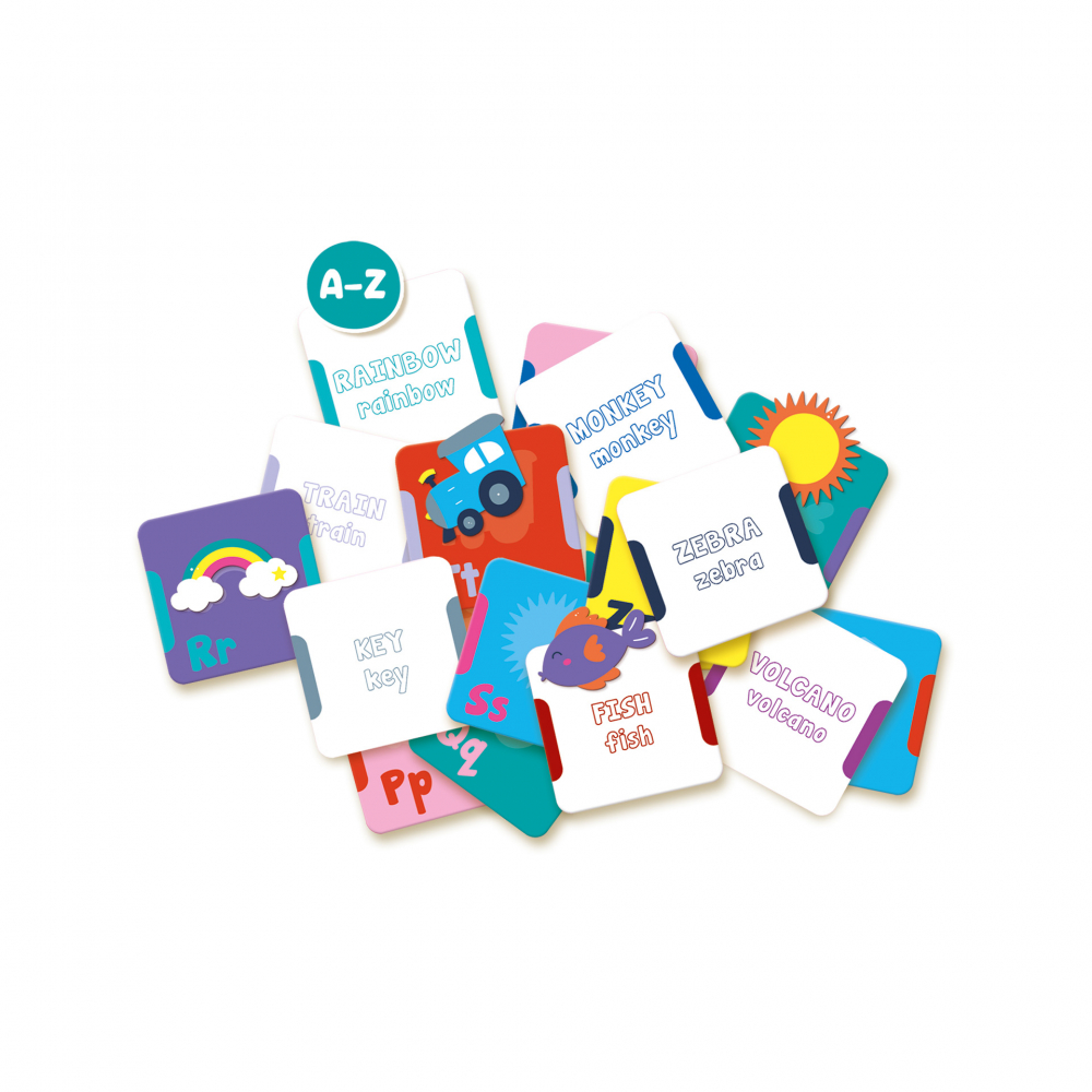 Joc educativ de invatat engleza pentru copii cu carduri si creioane colorate, 3-6 ani [4]