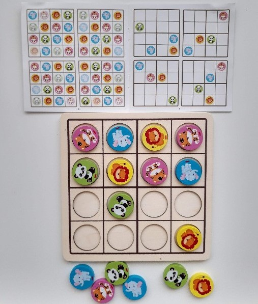 Joc educativ din lemn 2 in 1 [2]