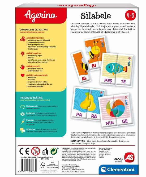 Joc educativ pentru formarea cuvinetelor Silabele,4-6  ani [4]