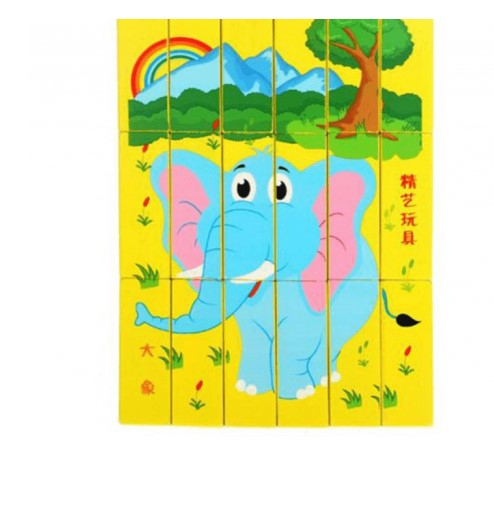 Joc interactiv 2 in 1 Jenga Turnul Instabil si Puzzle - 54 piese [7]