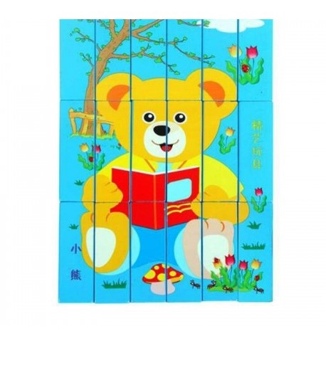 Joc interactiv 2 in 1 Jenga Turnul Instabil si Puzzle - 54 piese [6]