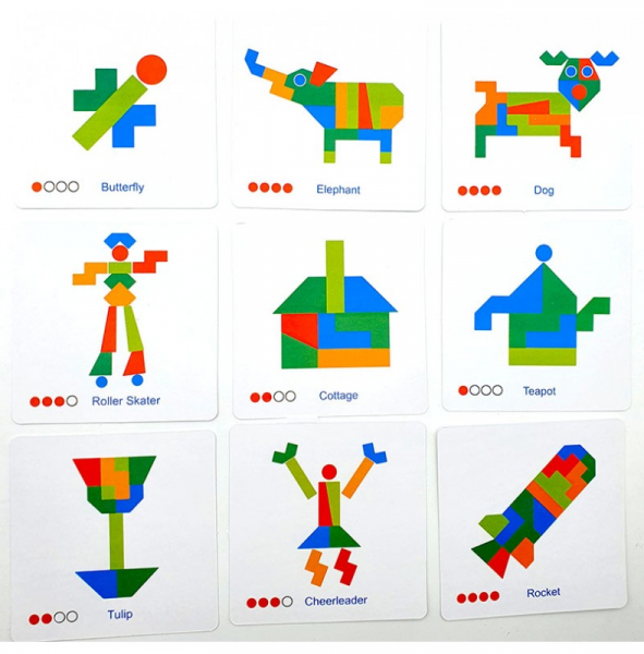 Joc interactiv de lemn multicolor - 21 piese [2]