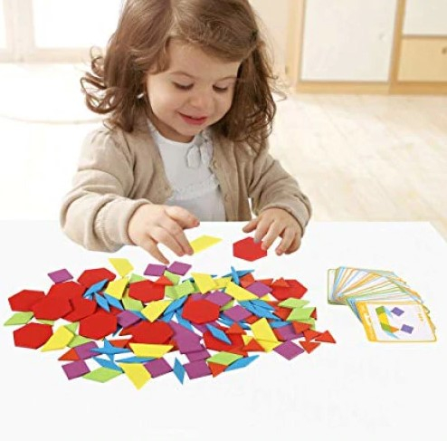 Joc interactiv din lemn multicolor - 130 piese [6]