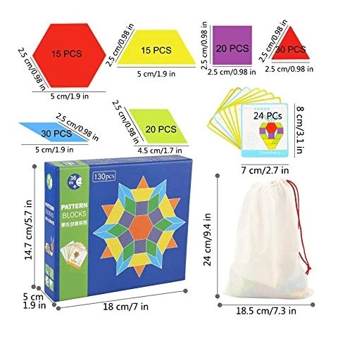 Joc interactiv din lemn multicolor - 130 piese [3]