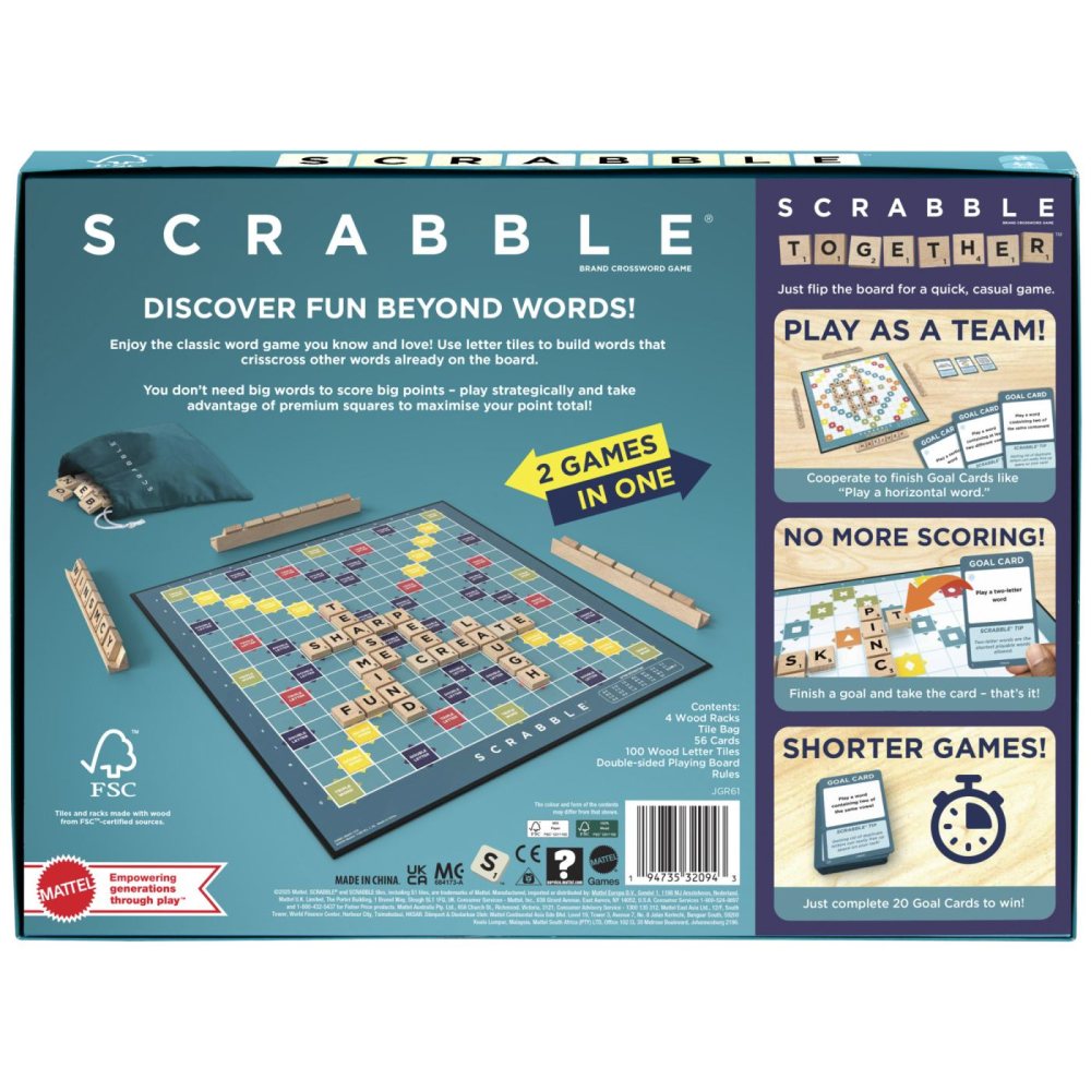 JOC SCRABBLE 2 IN 1 DIN LEMN IN LIMBA ENGLEZA [3]