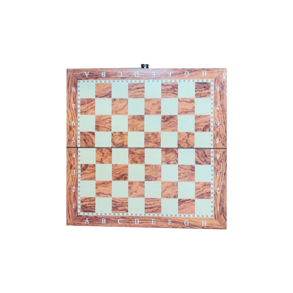 Joc societate 3 in 1 sah,table si dame, lemn,40x40x4 cm [2]