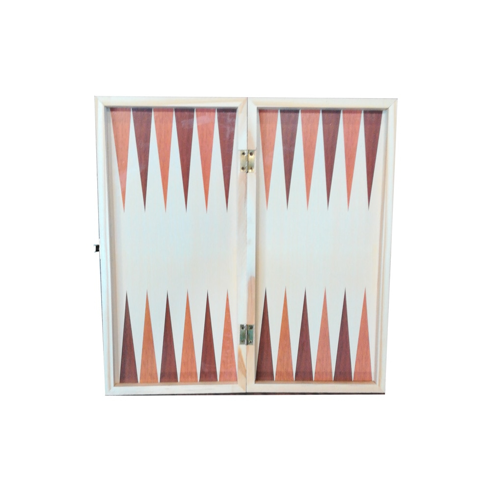 Joc societate 3 in 1 sah,table si dame, lemn,40x40x4 cm [3]