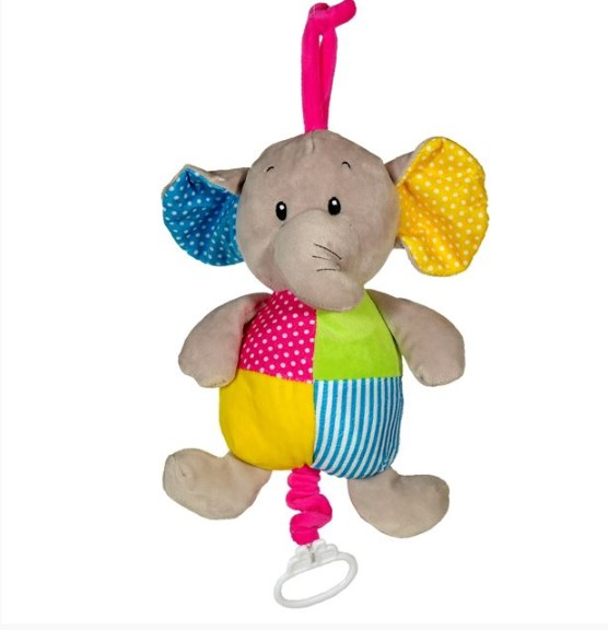 Jucarie carusel muzical elefant pentru copii 26 cm [2]