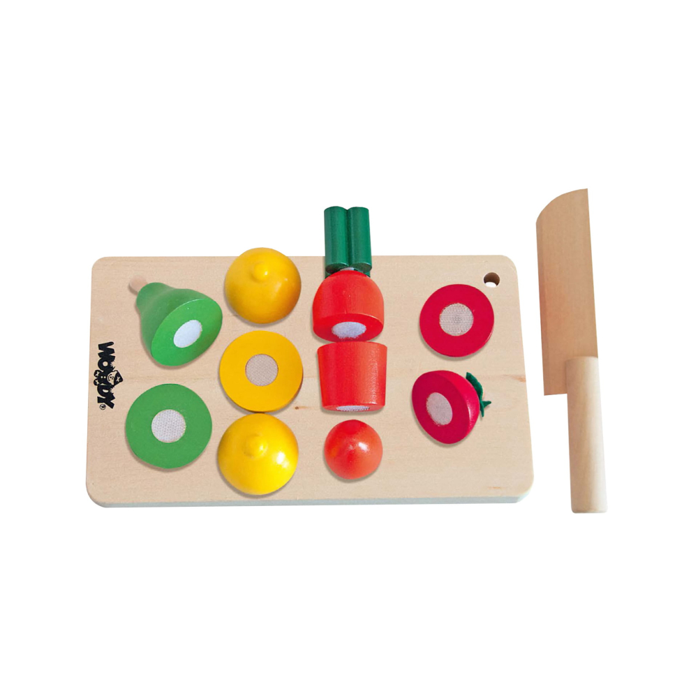 Jucărie din lemn – Legume și fructe de tăiat, set educativ [2]