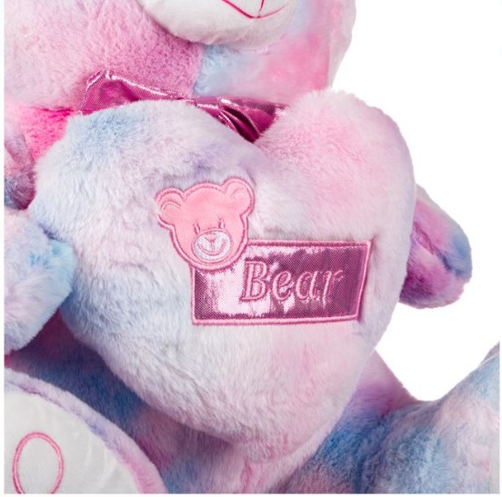 Jucărie din Plus My Bear Roz cu Inimă, 45 cm, AMA [2]