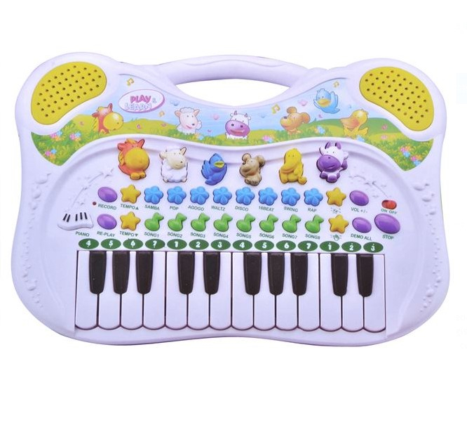 Jucarie interactiva cu sunete si functie de inregistrare pentru bebelusi, plastic, multicolor