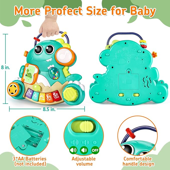 Jucarie muzicala 2 in 1 pentru bebelusi-Descopera Dinozaurul,+6 luni [9]