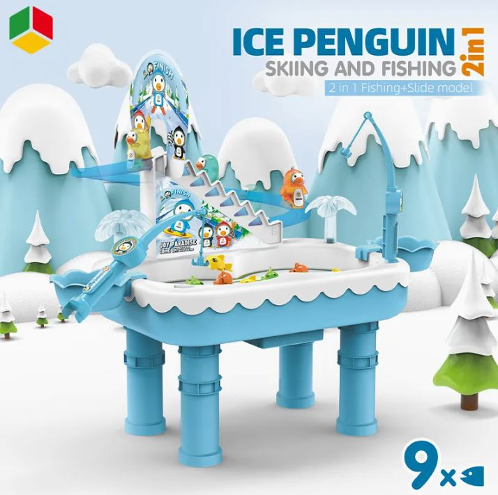 Set Magnetic „Penguin Fishing” cu Muzică și Traseu de Schi [2]