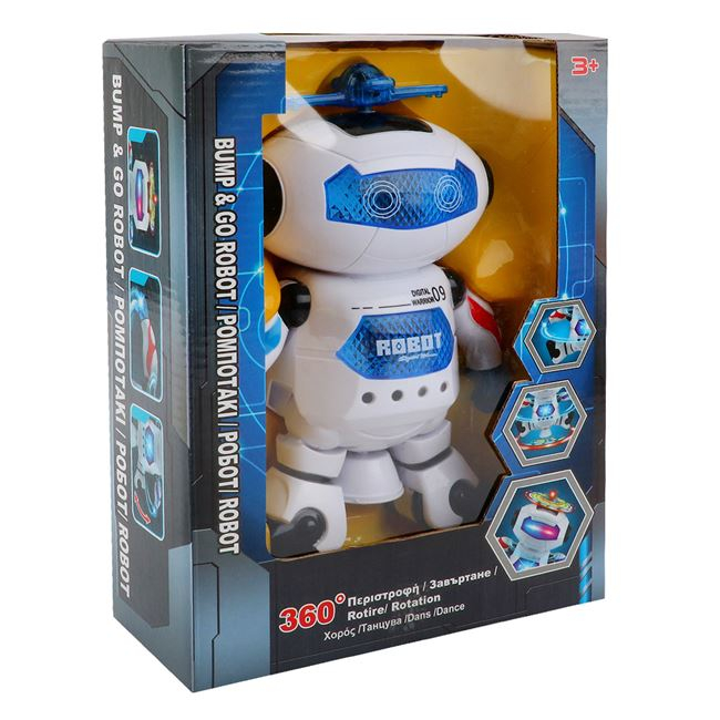 Jucărie robot dansator cu sunet și lumini, albastru, 20 cm [2]