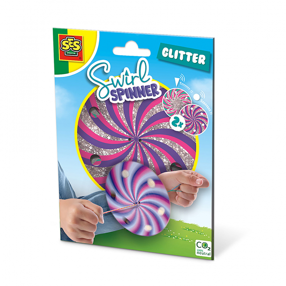 Jucarie ,   Spinner vartej Glitter (set 2 bucati cu fir neon)