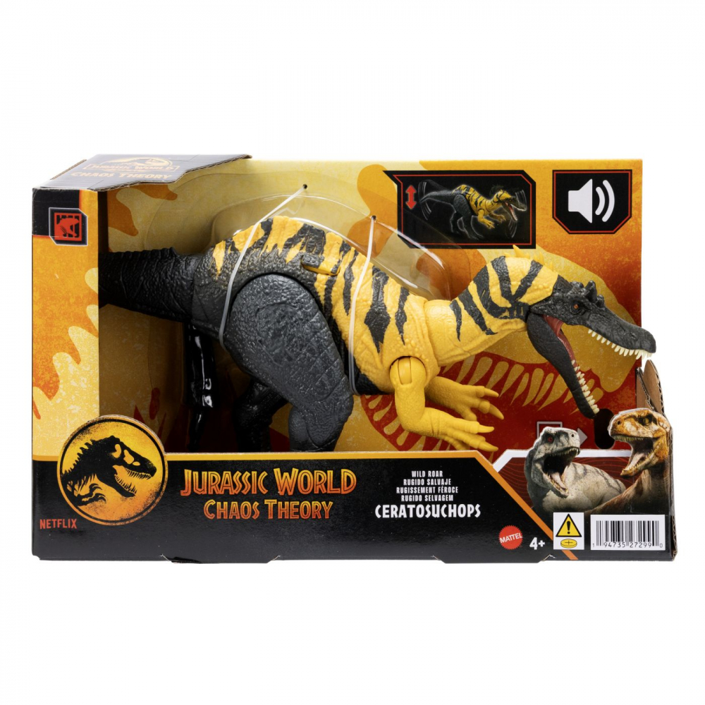 JURASSIC WORLD CHAOS THEORY WILD ROAR DINOZAUR CERATOSUCHOPS
