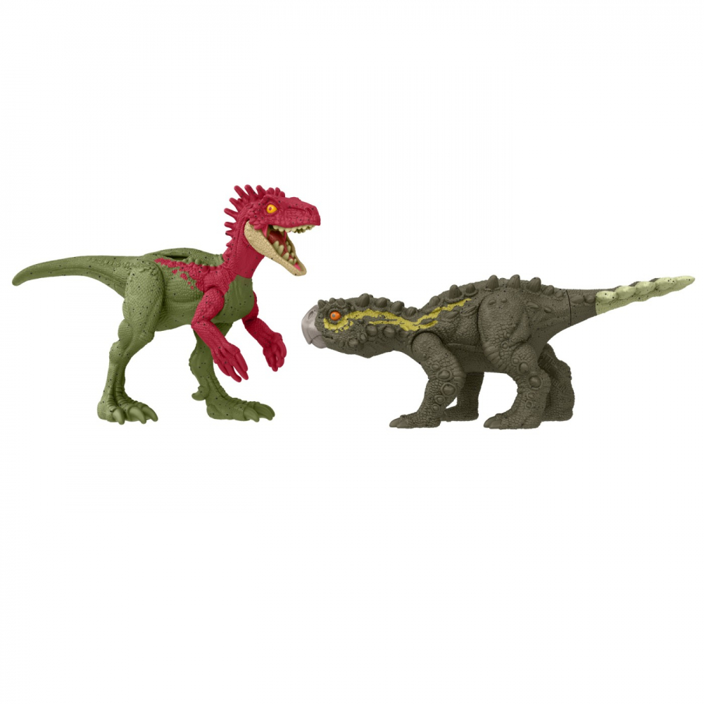 Set 2 figurine Jurassic Wolrd Dino Eoraptor vs Stegorous ,+4 ani [2]