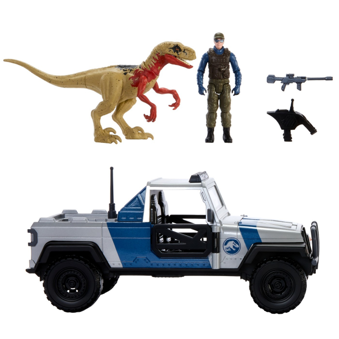 Jurassic World Dino Trackers Set Camionetă Search and Smash și Dinozaur Atrociraptor i [7]