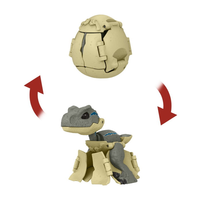 Jurassic World - Fierce Changers Hidden Hatchers Dinozaur Transformabil Velociraptor Blue  [3]