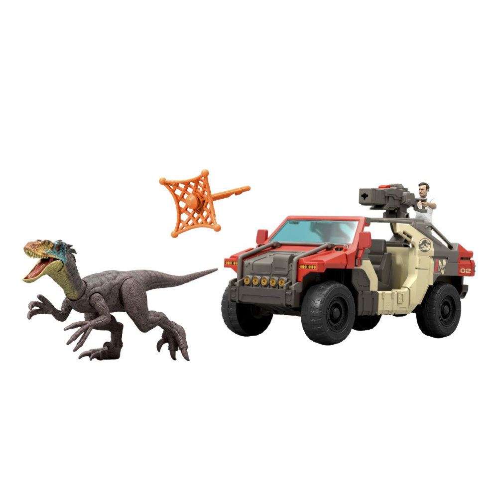 JURASSIC WORLD REBIRTH SET VEHICUL DE LUPTA LAUNCH N BATTLE CU FIGURINE SI ACCESORII [6]