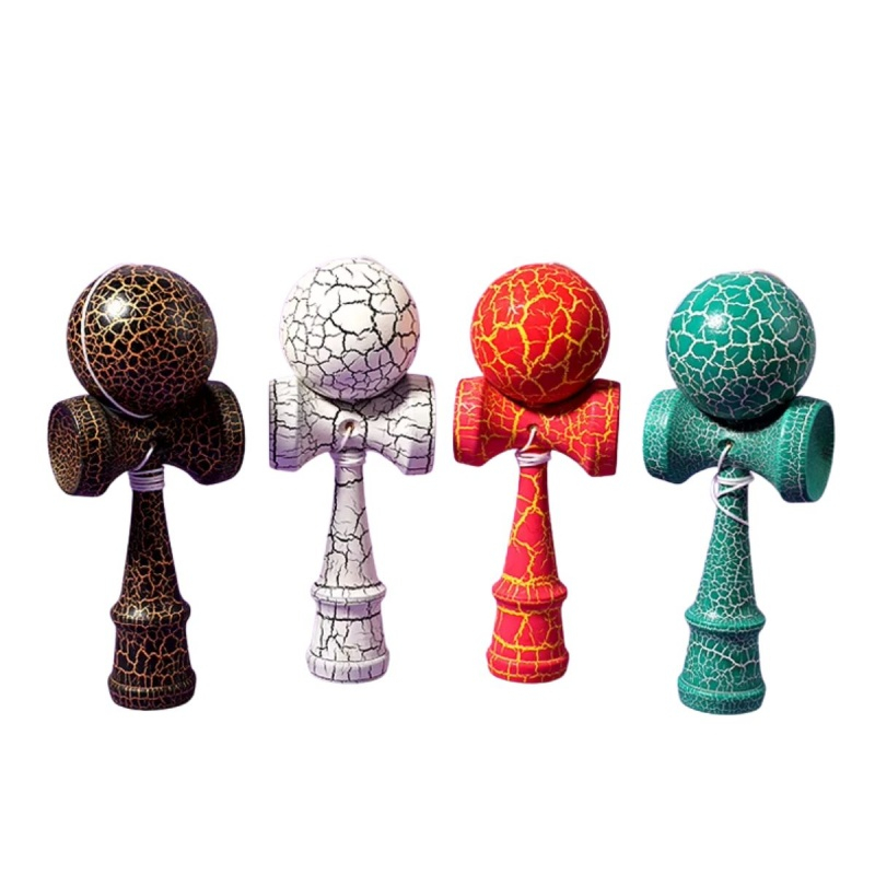 Kendama-jucarie din lemn de indemanare, diverse culori,efect mozaic,19 cm