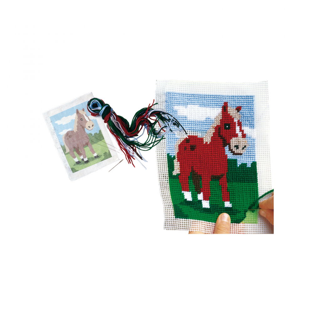 Kit creativ - Broderie cal cu ac si fire incluse,+8 ani [2]