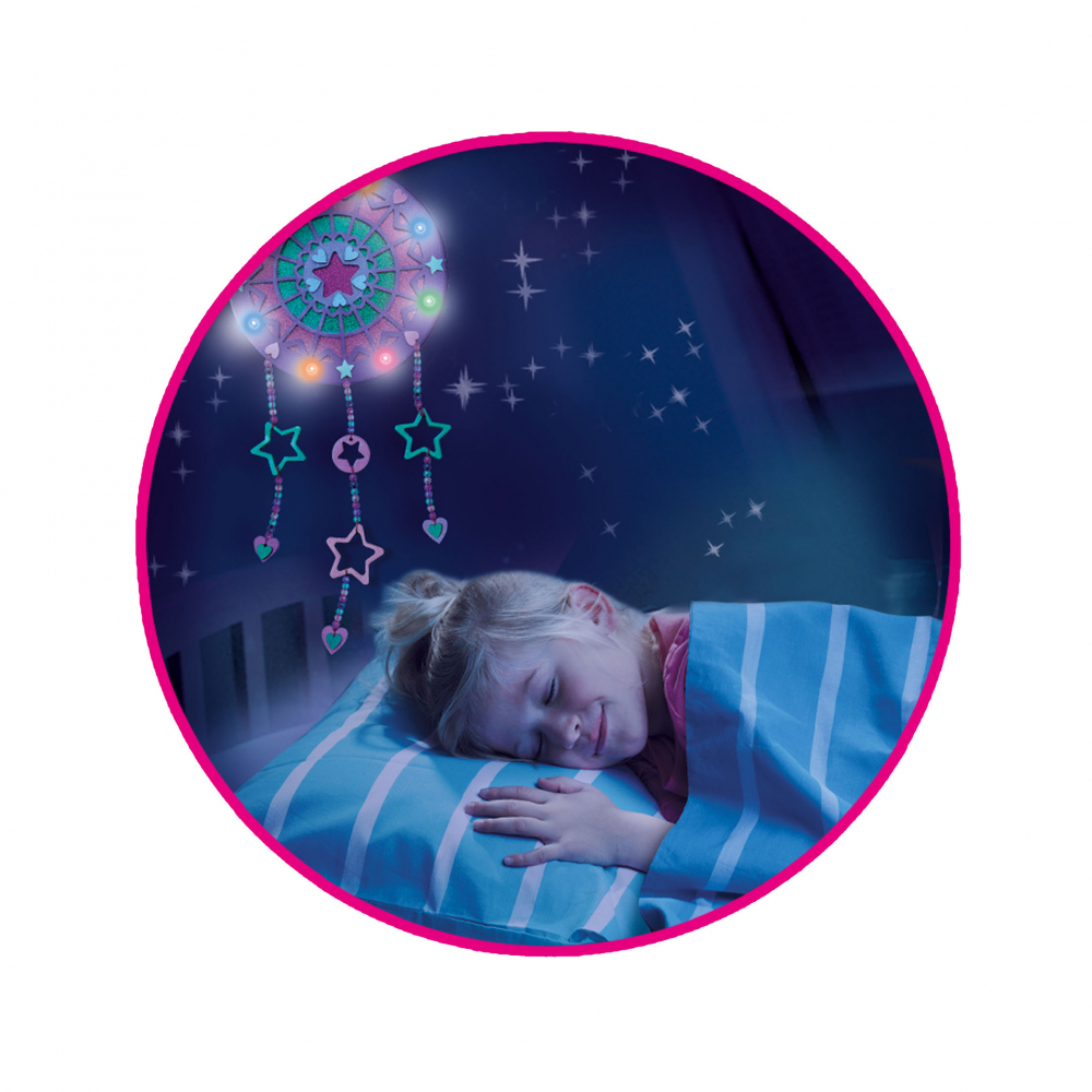 Kit creativ copii - Capcana de vise cu ghirlanda luminoasa cu tematica galaxie [3]