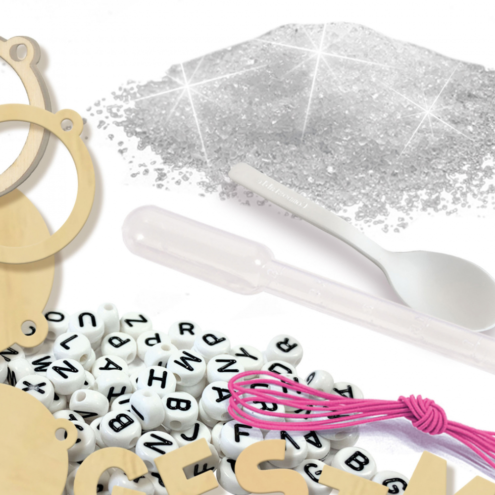 Kit creativ copii cu accesorii incluse - Bijuterii cu margele si litere [3]