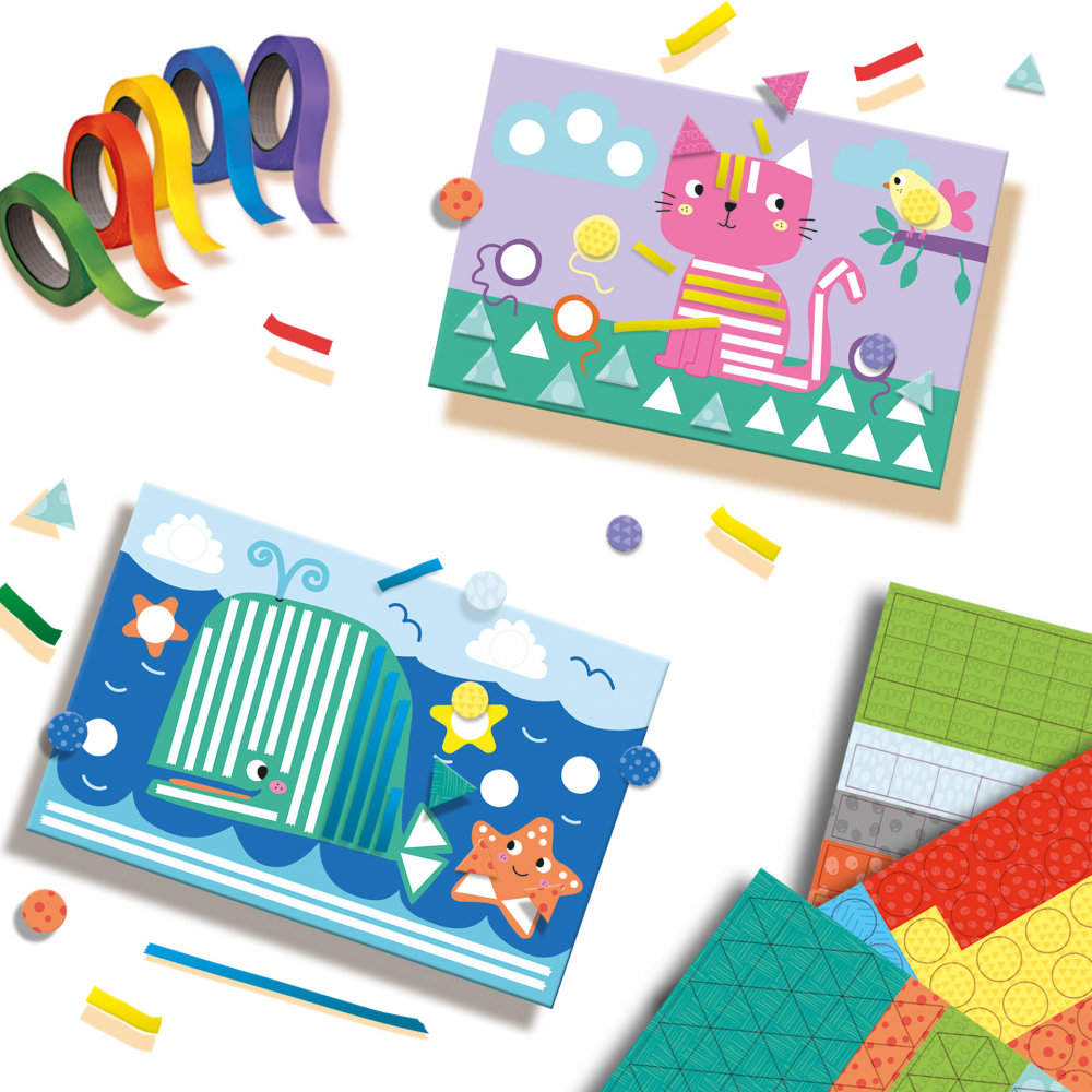Kit creativ copii cu accesorii incluse- Invat sa lipesc si sa recunosc forme, 3-6 ani [3]