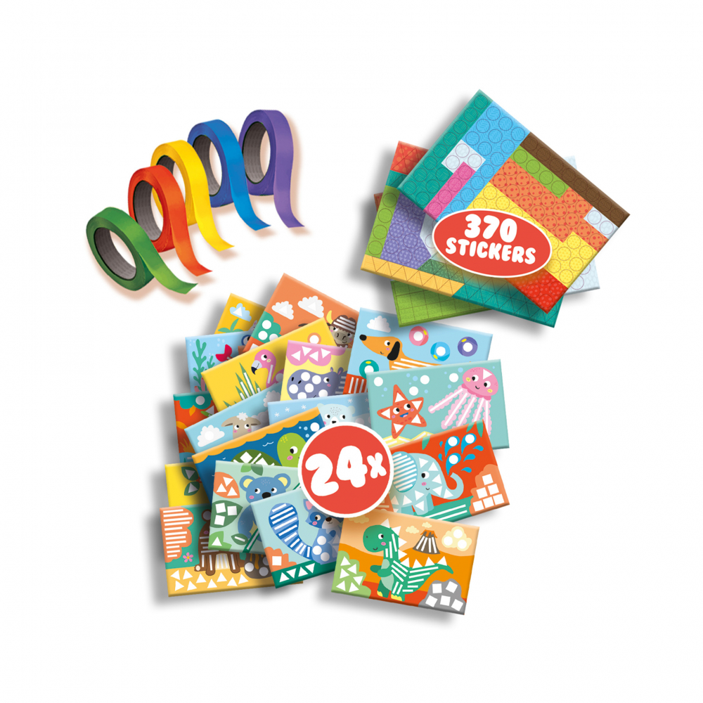 Kit creativ copii cu accesorii incluse- Invat sa lipesc si sa recunosc forme, 3-6 ani [2]