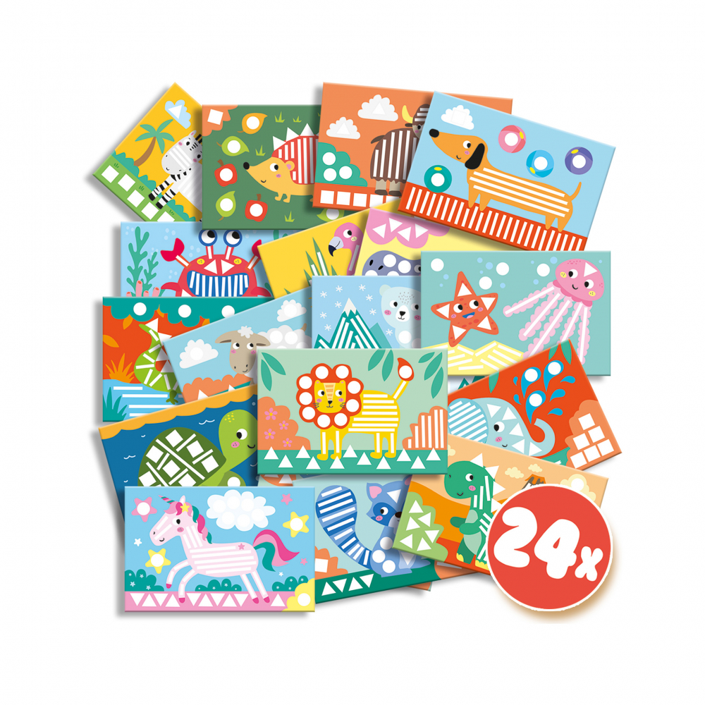 Kit creativ copii cu accesorii incluse- Invat sa lipesc si sa recunosc forme, 3-6 ani [4]