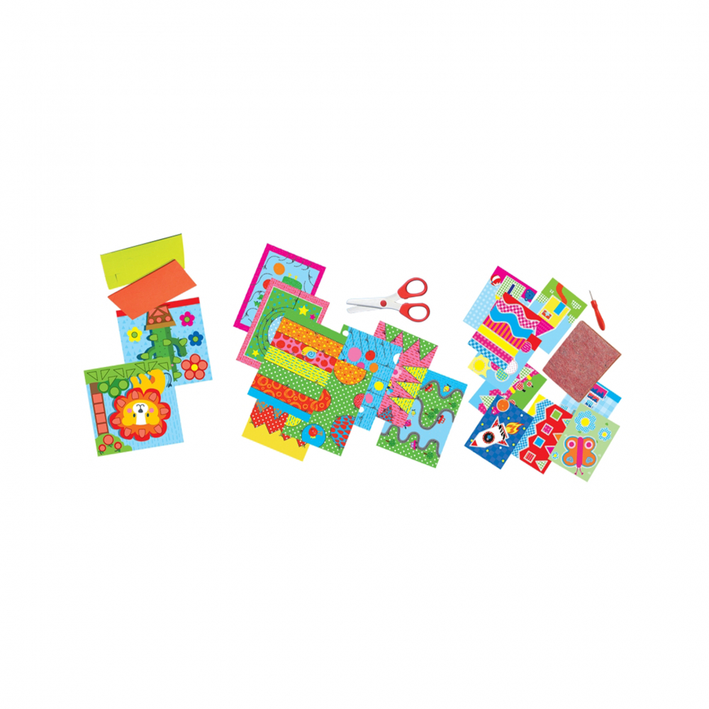 Kit creativ copii cu accesorii incluse- Invat sa tai, sa perforez si sa creez mozaicuri, 3-6 ani [2]