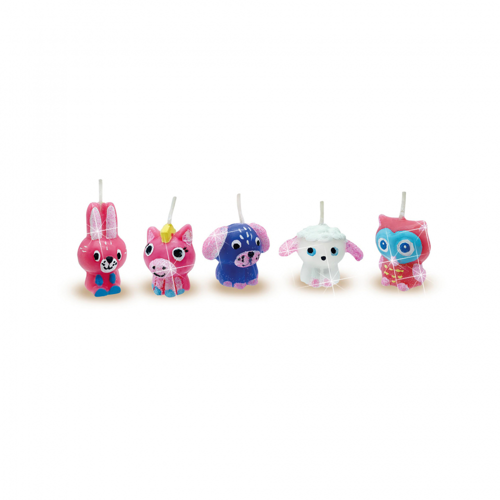 Kit creativ copii cu accesorii incluse - Lumanari animale vesele [4]