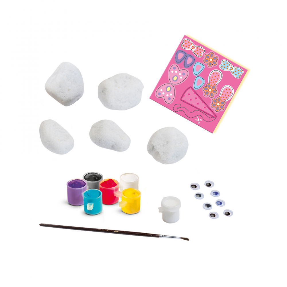 Kit creativ copii cu accesorii incluse - Picteaza si decoreaza pietre [2]